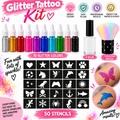 Kit Profissional de Tatuagens de Glitter