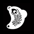Plantilla de pluma de pavo real