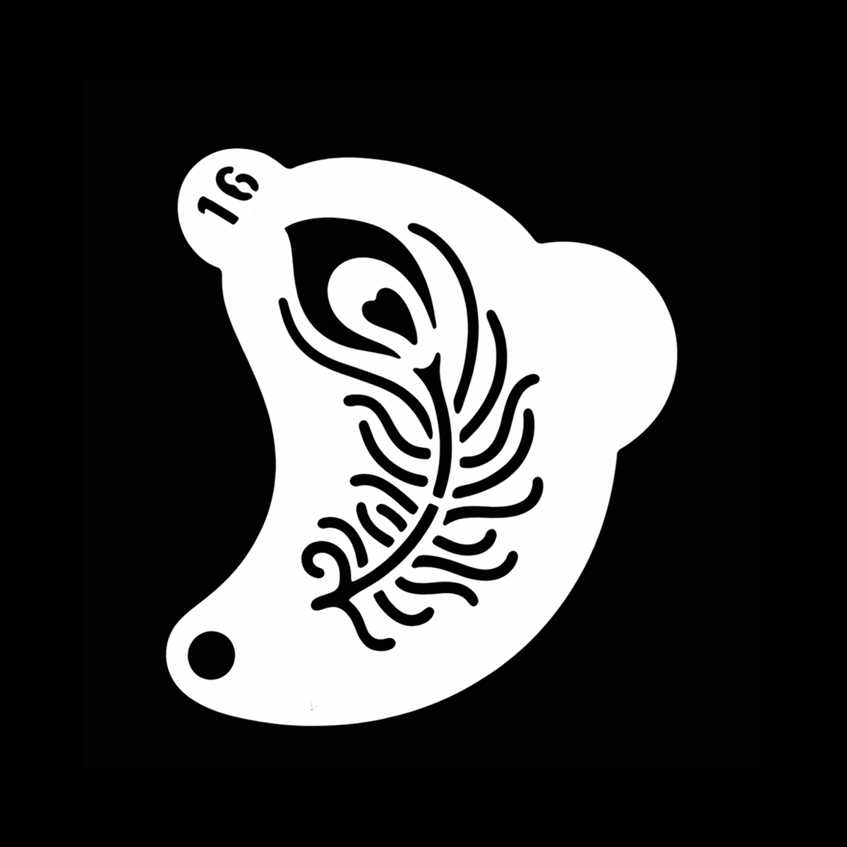 Peacock Feather Stencil
