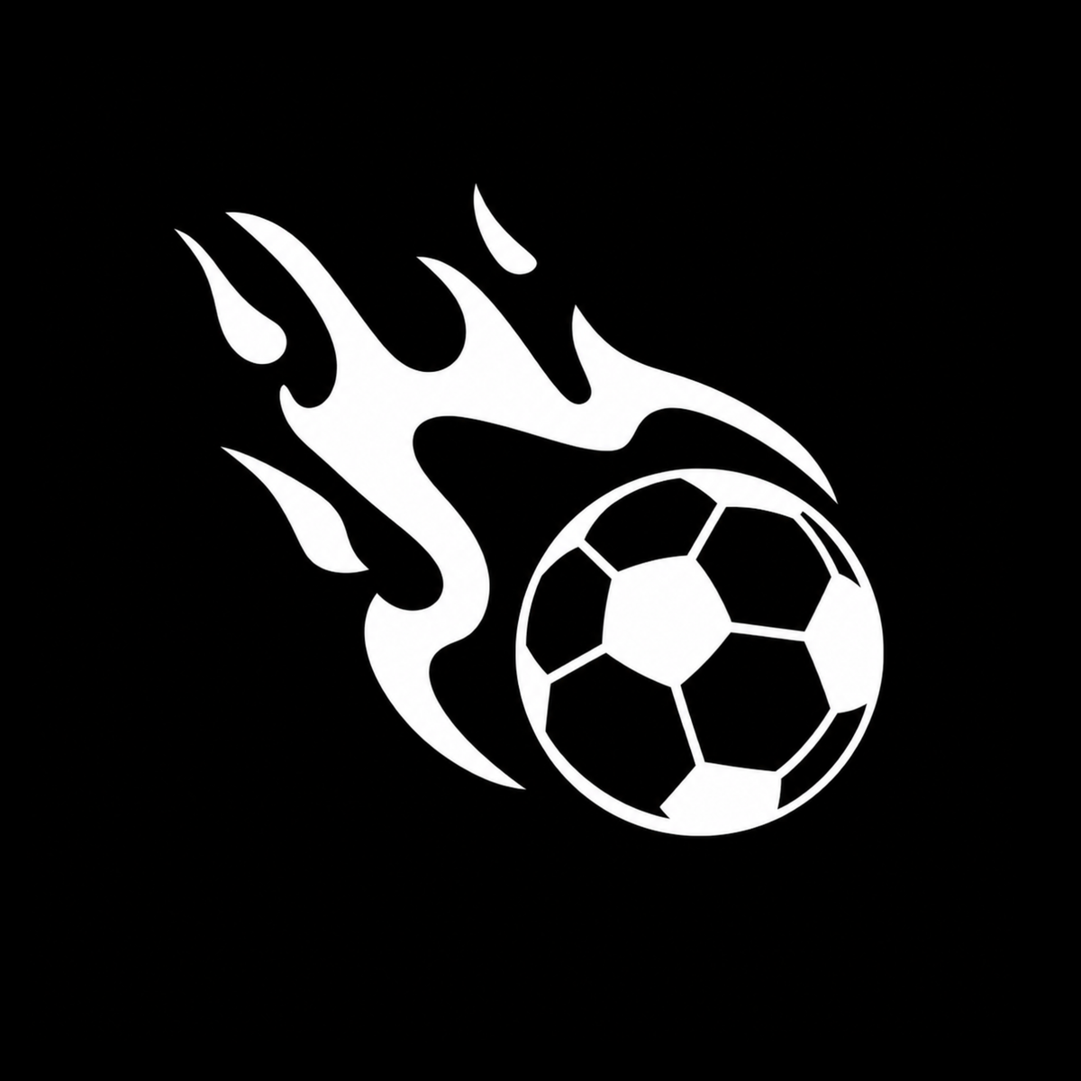 Fire Soccer Ball Stencils (5 units)